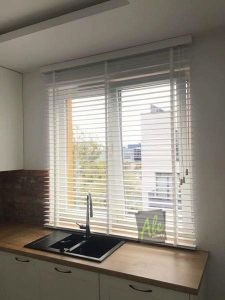 Żaluzje aluminiowe w kuchni Łódź