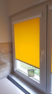 Żółta roleta materiałowa Łódź