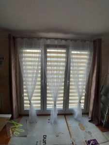 Rolety dzień noc z firankami